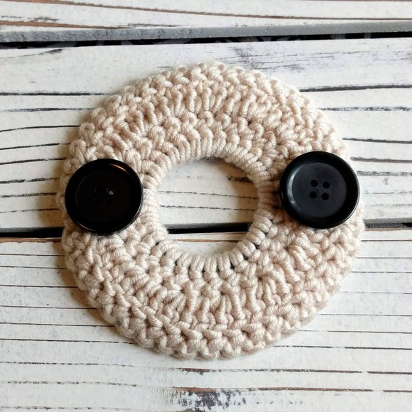 Handmade Crochet Face Mask Ear Saver Round - Picture 4 of 6